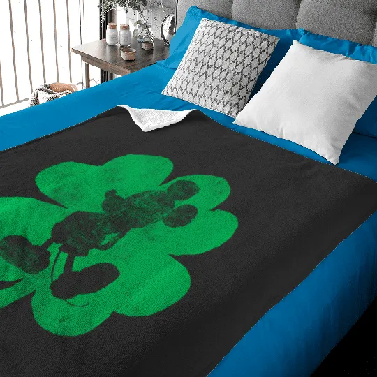 Disney Mickey Mouse Shamrock St. Patty'S Hoodie Baby Blankets