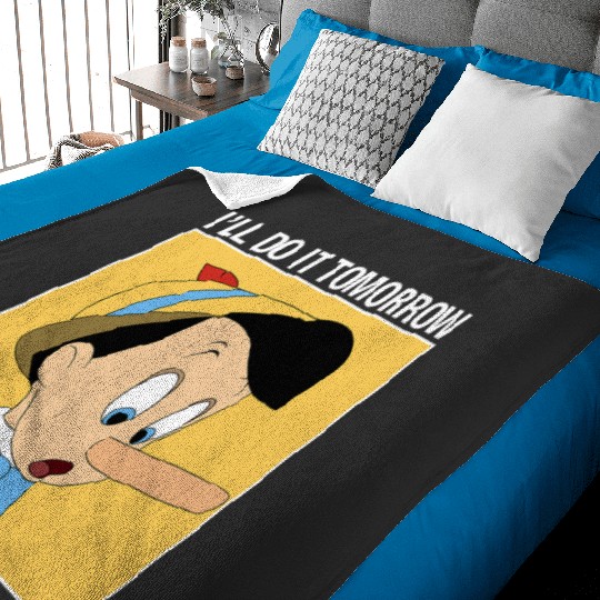 Disney Pinocchio I'll Do It Tomorrow Baby Blankets