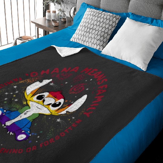 Disneys lilo stich ohana pride circle long sleeve Baby Blankets