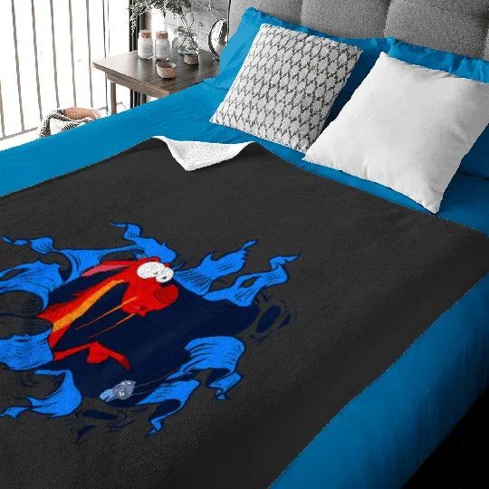 Disney Mulan Mushu Cri-Kee Takes The Blame Ripped Baby Blankets