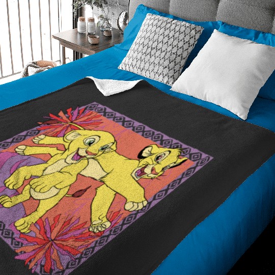 Disney The Lion King 30th Anniversary Simba & Nala Cubs Long Sleeve Baby Blankets