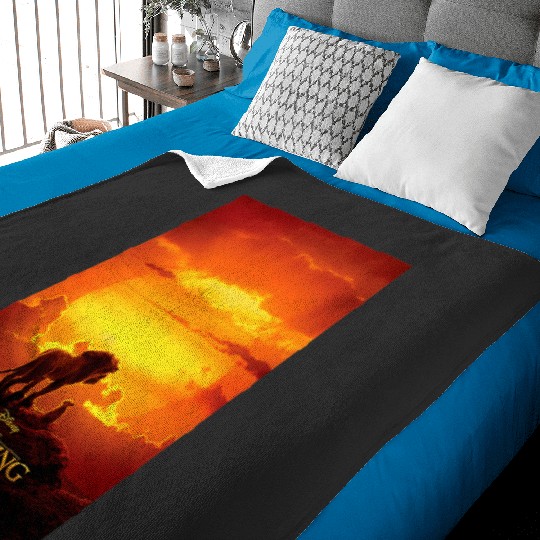 Disney The Lion King Live Action Mufasa Simba Sunset Poster Baby Blankets