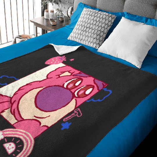 Disney and Pixar’s Toy Story Lotso Bear Fluffy Rainbows Cute Baby Blankets