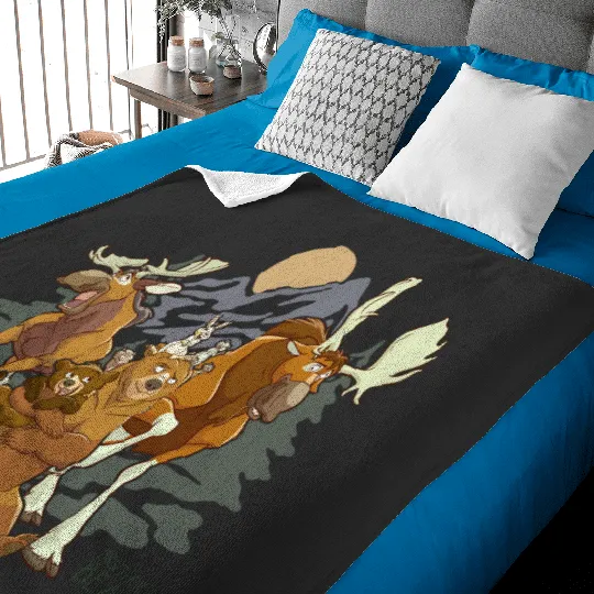 Disney Brother Bear Moose & Bear Midnight Mountain Shot Long Sleeve Baby Blankets