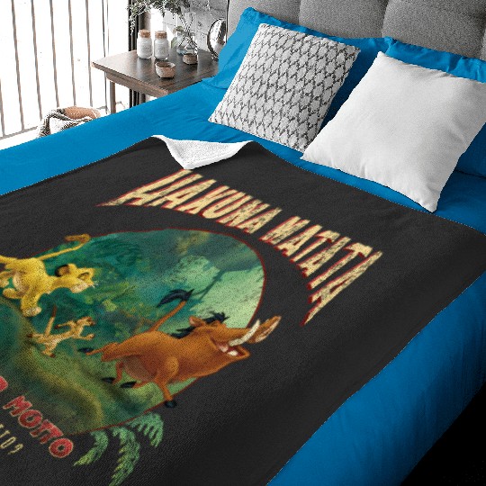 Disney Lion King Hakuna Matata Motto Simba Timon Pumbaa Baby Blankets