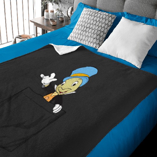 Disney Pinocchio Jiminy Cricket Faux Pocket Baby Blankets