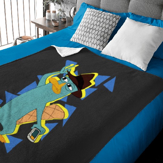 Disney Phineas And Ferb Perry The Platypus On The Lookout Baby Blankets