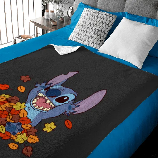 Disney Lilo Stitch Autumn Leaves Stitch Baby Blankets