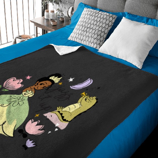 Disney The Princess And The Frog Tiana Jazz It Up Floral Baby Blankets