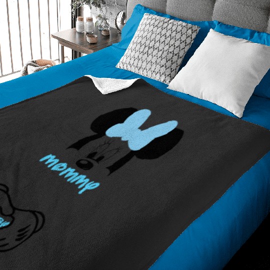 Minnie Mouse Mommy and Baby Maternity Shirt -Disney Pregnancy - Pregnancy Shirt - Bump Shirt - - Disney Shirt - Disneyland - Disney World 4 Baby Blankets