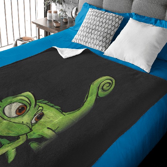 Disneys tangled pascal sketch premium Baby Blankets