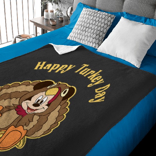 Disneys Mickeys and friends thanksgiving Mickeys turkey Baby Blankets