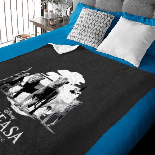 Disney Mufasa The Lion King Movie Black amp; White Characters Baby Blankets