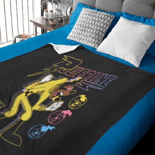 Disney A Goofy Movie Powerline Tour 39;95 Retro Neon Poster Baby Blankets