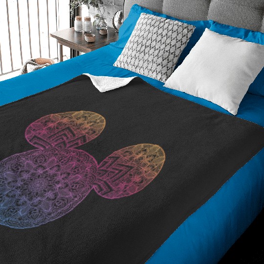 Disney Mickey And Friends Mandala Mickey Ears Baby Blankets