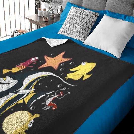 Womens Disney Pixar Finding Nemo Fish Tank Gang Group Shot Logo V-Neck Baby Blankets