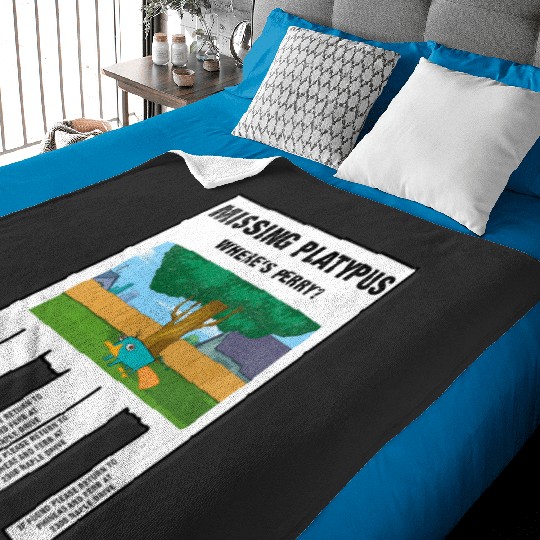 Disney Phineas And Ferb Missing Platypus Poster Baby Blankets