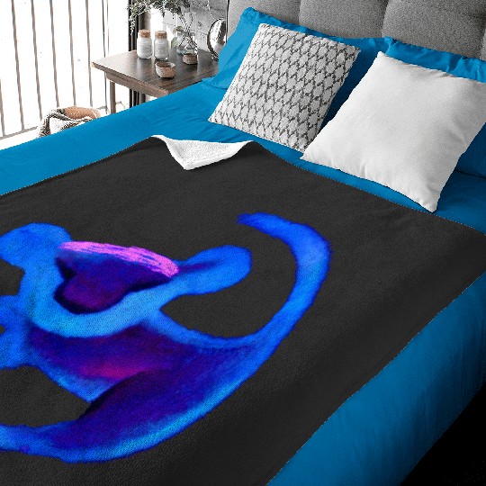 Womens Disney The Lion King Simba Cave Painting Blue Hue V-Neck Baby Blankets