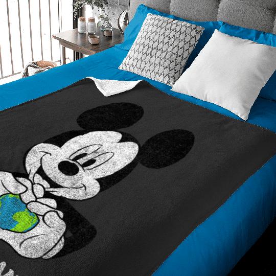 Disney Mickey Classic Mickey Love Our Planet Earth Day Baby Blankets