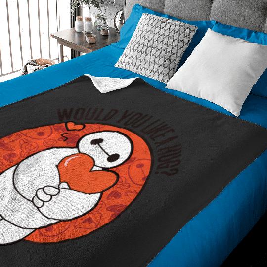 Disney Big Hero 6 Baymax Hug Valentine'S Baby Blankets