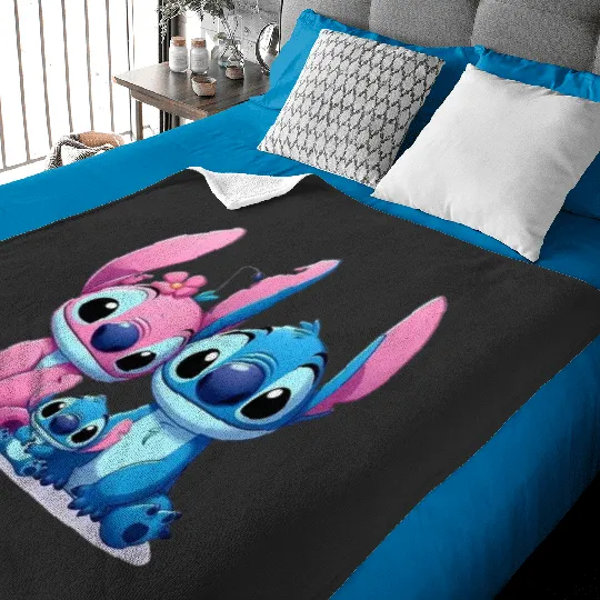 Lilo And Stitch , Stitch Angel , Lilo and Stitch , Funny Stitch, Disney Family Baby Blankets