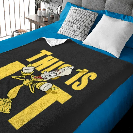 Disneys beauty and beast lumiere this is lit Baby Blankets