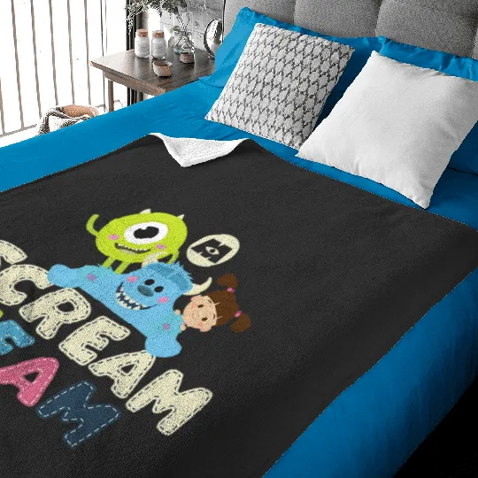 Disney Pixar Monsters Inc Scream Team Adorable Chibi Style Baby Blankets