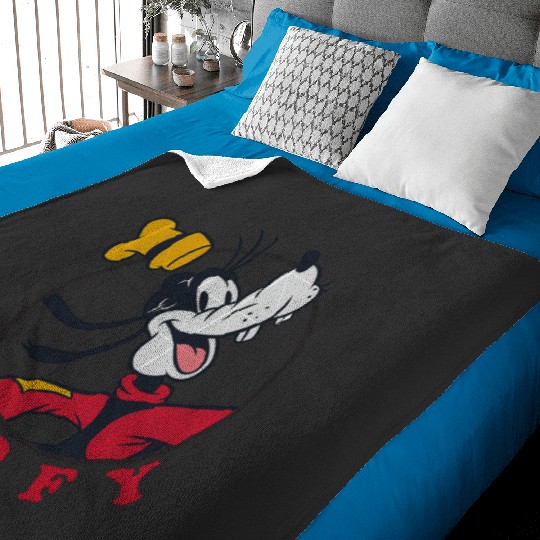 Disney Mickey And Friends Original Goofy Cartoon Icon Circle Baby Blankets