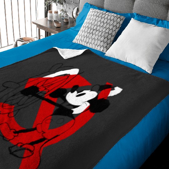 commie steamboat willie the communist  SALE!! Mickey Retro Disney Shirt, Mickey Checkered Shirt, Vintage Disney, Retro Mickey, Mickey Gift S-5XL Baby Blankets