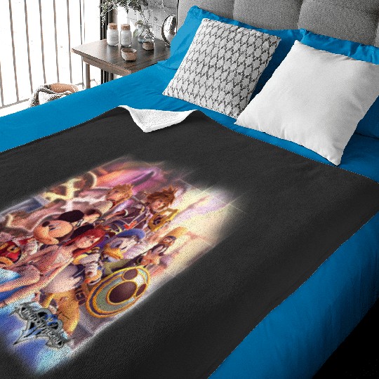 Disney Kingdom Hearts Sora Kairi & Riku Group Hero Shot Baby Blankets