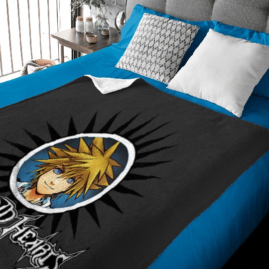 Disney Kingdom Hearts Sora Sunburst Center Icon & Logo V-Neck Baby Blankets