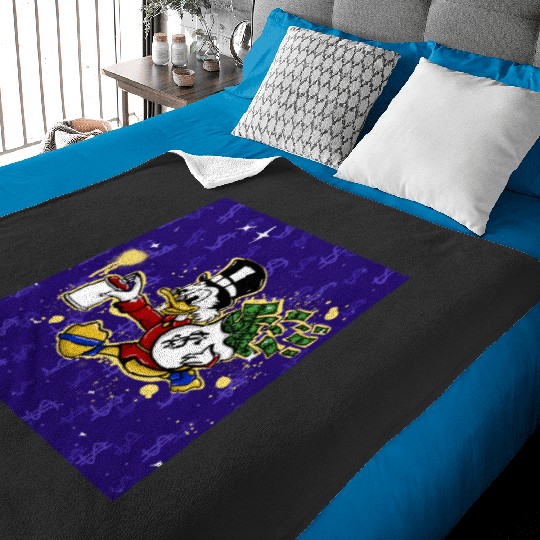 Scrooge Mcduck and money bag purple  SALE!! Mickey Retro Disney Shirt, Mickey Checkered Shirt, Vintage Disney, Retro Mickey, Mickey Gift S-5XL Baby Blankets