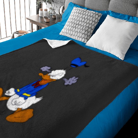Donald Duck - Teal background  SALE!! Mickey Retro Disney Shirt, Mickey Checkered Shirt, Vintage Disney, Retro Mickey, Mickey Gift S-5XL Baby Blankets