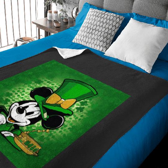 Steamboat Willie Celebrates St Patricks Day  1SALE!! Mickey Retro Disney Shirt, Mickey Checkered Shirt, Vintage Disney, Retro Mickey, Mickey Gift S-5XL Baby Blankets