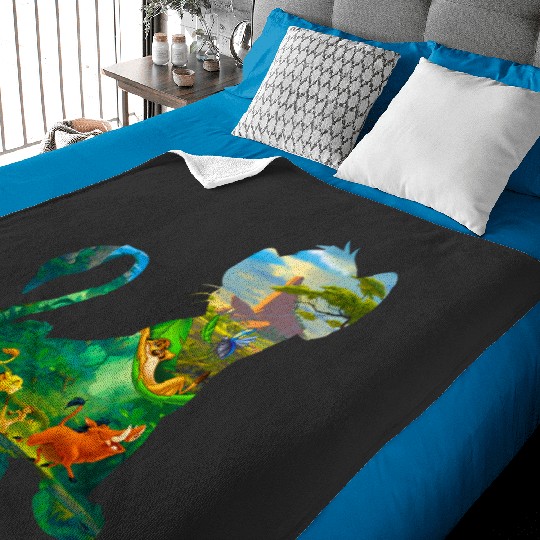 Disney Lion King Simba Silhouette Graphic Baby Blankets