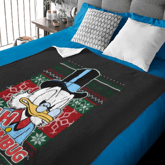 Disney Ducktales Christmas Scrooge Mcduck Bah Humbug Baby Blankets