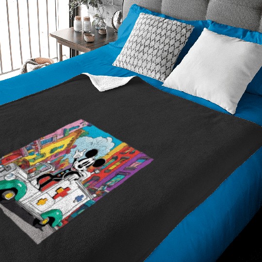 Steamboat Willie doctor  SALE!! Mickey Retro Disney Shirt, Mickey Checkered Shirt, Vintage Disney, Retro Mickey, Mickey Gift S-5XL Baby Blankets