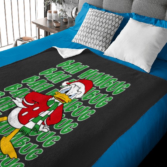 Dis.ney Donald Duck Bah Humbug Christmas Text Stack  1SALE!! Mickey Retro Disney Shirt, Mickey Checkered Shirt, Vintage Disney, Retro Mickey, Mickey Gift S-5XL Baby Blankets