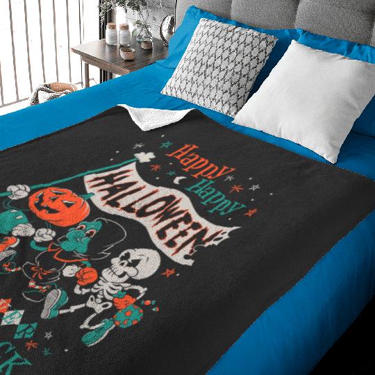 Happy Halloween Vintage Cartoon - Silver Shamrock - Creepy Cute Pumpkin  SALE!! Mickey Retro Disney Shirt, Mickey Checkered Shirt, Vintage Disney, Retro Mickey, Mickey Gift S-5XL Baby Blankets