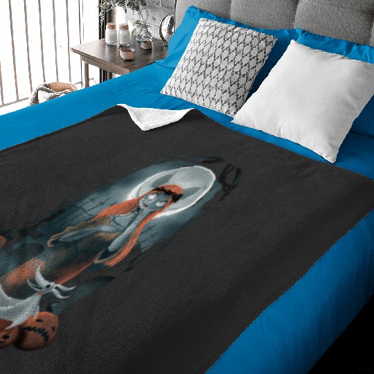 Halloween Sally Moon - Nightmare Ghost - Funny Animation Movie  Sticker: The nightmare dog zero , Nightmare Zero Dog Shirt ,  Zero Nightmare Before Christmas Disney Halloween Baby Blankets