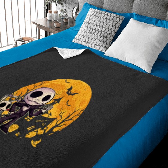 For Mens Womens Jack Skellington Gifts For Birthday  : The nightmare dog zero , Nightmare Zero Dog Shirt ,  Zero Nightmare Before Christmas Disney Halloween Baby Blankets
