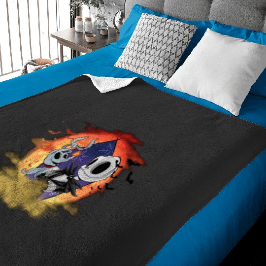 For Men Women Jack Skellington Gift For Halloween  : The nightmare dog zero , Nightmare Zero Dog Shirt ,  Zero Nightmare Before Christmas Disney Halloween Baby Blankets