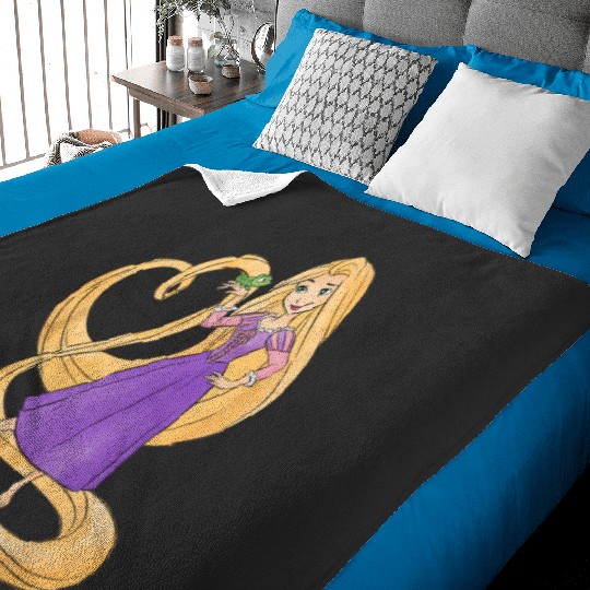 Disney Princess Rapunzel Heart and Pascal Baby Blankets