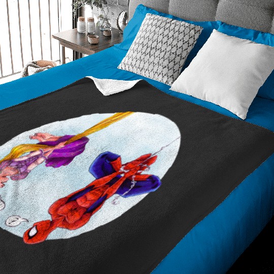 Disney Rapunzel And Marvel Spider-Man Baby Blankets, Disney Princess, Fans Gift