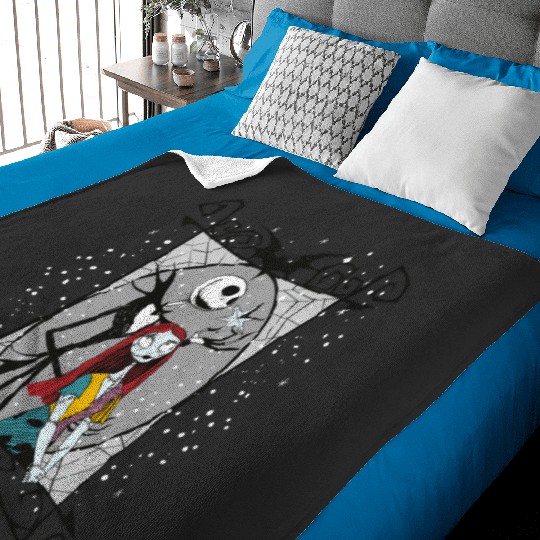 Jack Skellington and Sally The Nightmare Before Christmas Sticker: The nightmare dog zero , Nightmare Zero Dog Shirt ,  Zero Nightmare Before Christmas Disney Halloween Baby Blankets
