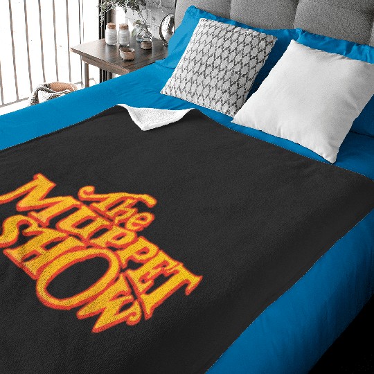 Disney The Muppets  The Muppet Show Logo Orange Baby Blankets