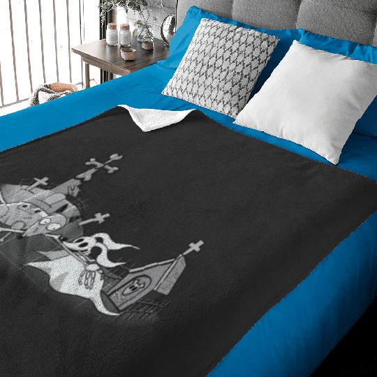 Graveyard Buddies  : The nightmare dog zero , Nightmare Zero Dog Shirt ,  Zero Nightmare Before Christmas Disney Halloween Baby Blankets
