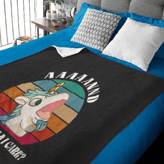 AAAAANND Why Should I Care Vintage Art Unicorn Meme Animal  - Dominick The Donkey Style  : Bobs Burgers Family Shirt, Bobs Burgers Vintage Baby Blankets