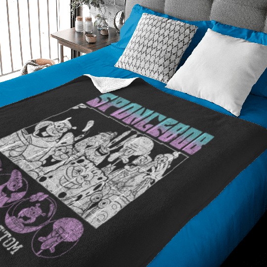 SpongeBob SquarePants Vintage Bikini Bottom Group Poster  : Bobs Burgers Family Shirt, Bobs Burgers Vintage Baby Blankets