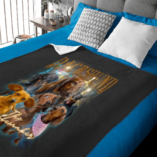 Dachshund the troublemaker Bootleg 90s cute dogs design  : Bobs Burgers Family Shirt, Bobs Burgers Vintage Baby Blankets